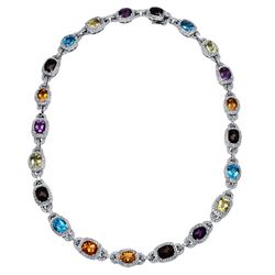 Natural 4.7 CTW Diamond Necklace 18K White Gold - REF-885R6K