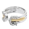 Image 1 : Natural 0.19 CTW Diamond Ring 18K Two Tone Gold - REF-88H2W