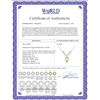 Image 2 : Genuine 9.52 ctw Green Amethyst & Diamond Necklace 14KT White Gold - REF-36N3R
