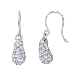 Natural 1.70 CTW Diamond Earrings 18K White Gold - REF-188M3F