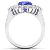 Image 2 : Natural 4.14 CTW Tanzanite & Diamond Ring 14K White Gold - REF-148M6T