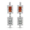 Image 1 : Natural 1.69 CTW Multi-Sapphire & Diamond Earrings 14K White Gold - REF-76H5W