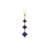 Image 1 : Genuine 2.4 ctw Amethyst Necklace 14KT Yellow Gold - REF-29W7Y