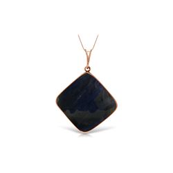 Genuine 21.75 ctw Sapphire Necklace 14KT Rose Gold - REF-77P2H