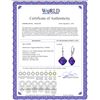 Image 2 : Genuine 17.5 ctw Amethyst Earrings 14KT Rose Gold - REF-39R3P