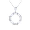 Image 1 : Natural 1.07 CTW Diamond Necklace 14K White Gold - REF-174R6K
