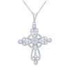 Image 1 : Natural 1.01 CTW Diamond & Pendant 14K White Gold - REF-129M6F