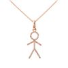 Image 1 : Natural 0.18 CTW Diamond Necklace 14K Rose Gold - REF-29X7T