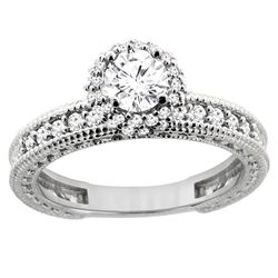 0.75 CTW Diamond Ring 14K White Gold - REF-120H4M