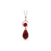 Image 1 : Genuine 9.3 ctw Ruby Necklace 14KT Rose Gold - REF-26M9T