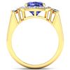 Image 2 : Natural 2.83 CTW Tanzanite & Diamond Ring 14K Yellow Gold - REF-115F3N