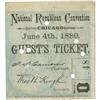 Image 1 : 1880 National Republican Convention Guest Ticket
