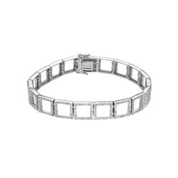 Natural 2.92 CTW Diamond & Bracelet 18K White Gold - REF-438F3M