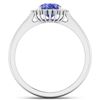 Image 2 : Natural 2.4 CTW Tanzanite & Diamond Ring 14K White Gold - REF-50X6K