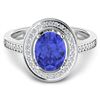 Image 3 : Natural 1.82 CTW Tanzanite & Diamond Ring 14K White Gold - REF-64H8M