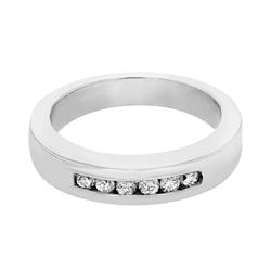 Natural 0.24 CTW Diamond Band Ring Platinum - REF-144K2R