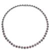 Image 1 : Natural 14.18 CTW Ruby & Diamond Necklace 14K White Gold - REF-850F5M