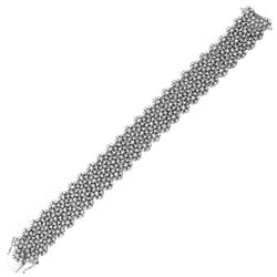 Natural 3.97 CTW Diamond Bracelet 14K White Gold - REF-494K3R