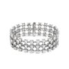 Image 1 : Natural 14.25 CTW Princess Diamond Bracelet 14K White Gold - REF-1720F8M
