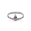 Image 1 : Genuine 1.45 ctw Amethyst & Diamond Ring 14KT White Gold - REF-34X3M