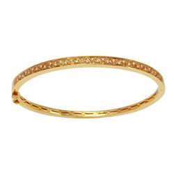 Natural 0.15 CTW Diamond Bracelet 14K Yellow Gold - REF-101F7M