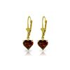 Image 1 : Genuine 3.05 ctw Garnet Earrings 14KT Yellow Gold - REF-29H7X