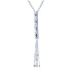 Natural 0.27 CTW Diamond Necklace 14K White Gold - REF-75F6M