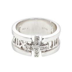 Natural 0.14 CTW Diamond Ring 14K White Gold - REF-78W3H