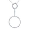 Image 1 : Natural 0.80 CTW Diamond Necklace 14K White Gold - REF-80K3R