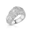 Image 1 : Natural 1.73 CTW Diamond & Baguette Ring 14K White Gold - REF-211F5M