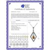 Image 2 : Genuine 0.70 ctw Citrine Necklace 14KT White Gold - REF-23K9V