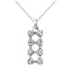 Image 1 : Natural 0.48 CTW Diamond Necklace 18K White Gold - REF-49N5Y