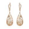 Image 1 : Natural 0.69 CTW Diamond Earrings 14K Rose Gold - REF-69W3H