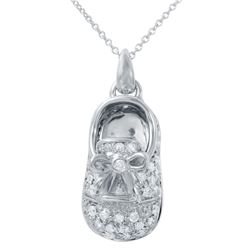 Natural 0.94 CTW Diamond Necklace 14K White Gold - REF-140N4Y