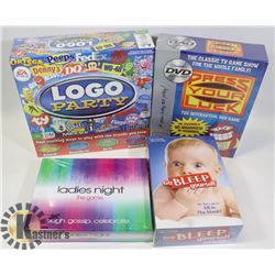 SEALED 4 VARIETY OF BOARD GAMES