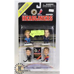 4 COLLECTIBLE NHL HEADLINER HOCKEY FIGURES IN BOX
