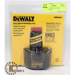 DEWALT HEAVY DUTY 9.6V BATTERY PACK