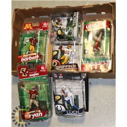 LOT OF 6  ASSORTED FOOTBALL FIGURES