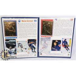 22KT GOLD WAYNE GRETZKY ROOKIE + CAREER CARDS