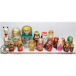 LARGE LOT OF NESTING DOLLS
