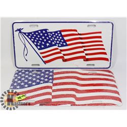 LOT OF TWO USA THEME NOVELTY LICENSE PLATES