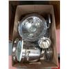 Image 1 : BOX OF ESTATE SILVER FINISH DISHWARE