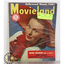 1949 MOVIELAND HOLLYWOOD MAGAZINE