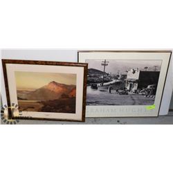 LOT OF 2  ART - THE LAST FRONTIER GRAHAM HUGHES