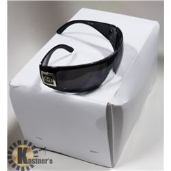 BOX OF BLACK CHANEL STYLED SUNGLASSES