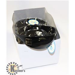 BOX OF BLACK CHANEL STYLED SUNGLASSES
