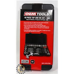 NEW OEMTOOLS 40 PC TAP & DIE SET - SAE