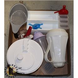 PLASTICWARE- BOX LOT ASSORTED