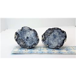 5)  NATURAL SPLIT QUARTZ GEODE