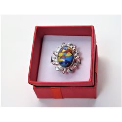 22)   SEA SEDIMENT OVAL JASPER RING